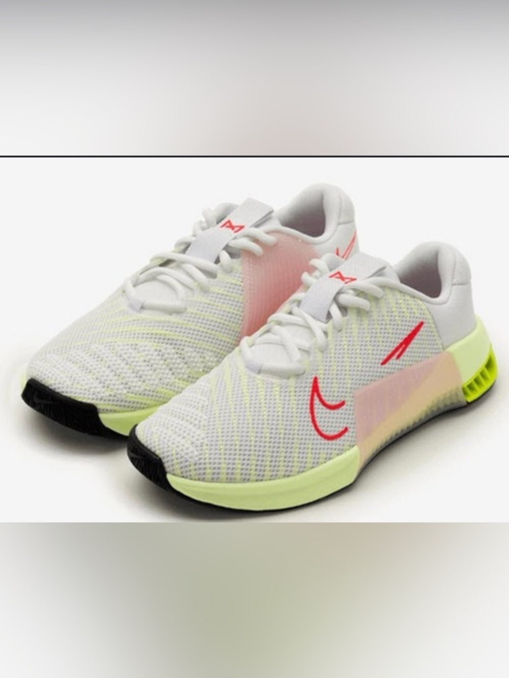 Nike Metcon 9 Training Shoes White Volt HyperLift Men’s 10 Women’s 11.5 EUC - Picture 3 of 14